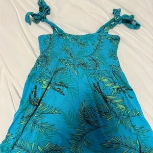 Old Navy Kids Tropical Leaf Camisole - Blue and Green
